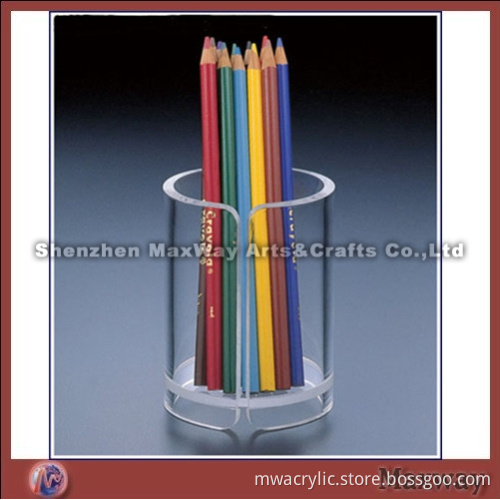 Acrylic columnar clear pen container stationery supplies
